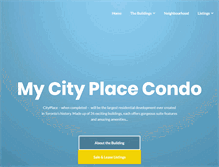 Tablet Screenshot of mycityplacecondo.com